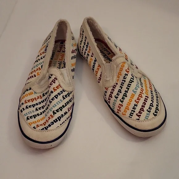 Keds Shoes Euc Keds Days Of The Week Slip On Size Poshmark
